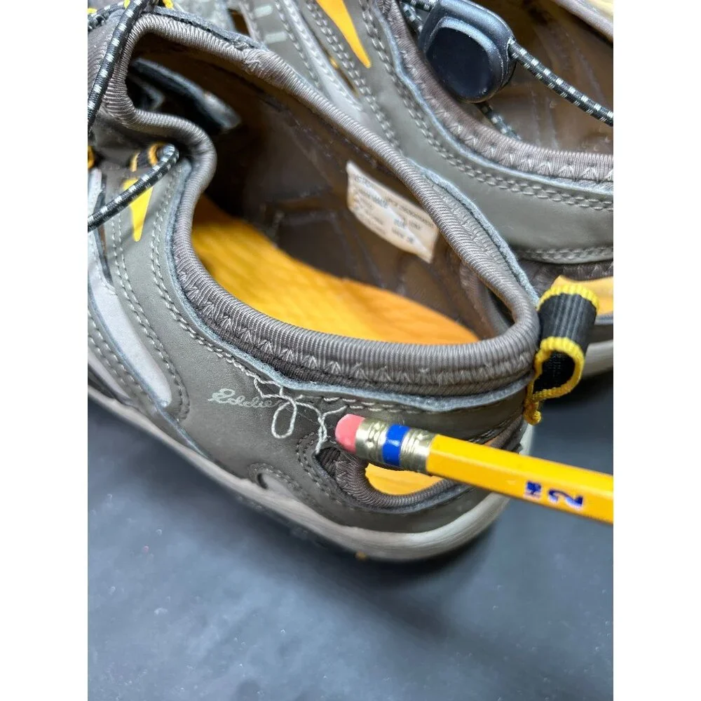 Eddie Bauer Eastport Mens Outdoor Sandals Size 10M Gray/Yellow